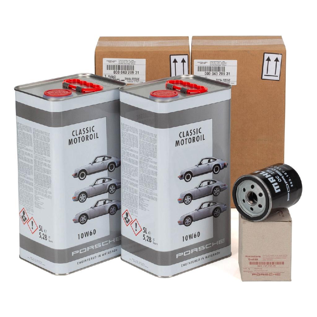 10L ORIGINAL 10W60 CLASSIC Motoröl Öl + MAHLE Ölfilter PORSCHE 993 Carrera / Turbo / GT2