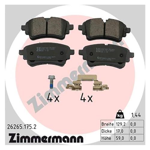 ZIMMERMANN Bremsbeläge + Warnkontaktsensor AUDI A4 8W B9 A5 F5 hinten Bild ZIMMERMANN Bremsbeläge + Warnkontaktsensor AUDI A4 8W B9 A5 F5 hinten