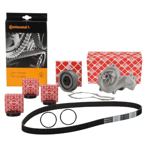 CONTI Zahnriemen FEBI Spannrolle ELRING 3x Dichtring HIRSCHER Wasserpumpe VW Golf 1 2 3 Bild CONTI Zahnriemen FEBI Spannrolle ELRING 3x Dichtring HIRSCHER Wasserpumpe VW Golf 1 2 3
