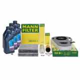 MANN Filterset 4-tlg + 6L ORIGINAL 5W30 Motoröl BMW 5er F10 F11 F07 518d 520d 525d N47