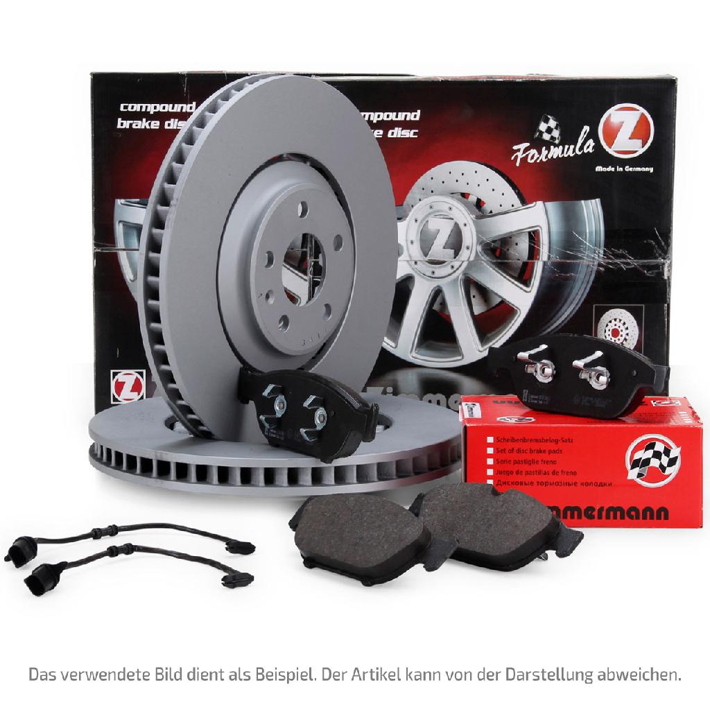 ZIMMERMANN Bremsscheibe 100.3344.75 + Bremsbelagsatz, Scheibenbremse 24888.170.2 + Bremsscheibe 100.3343.75