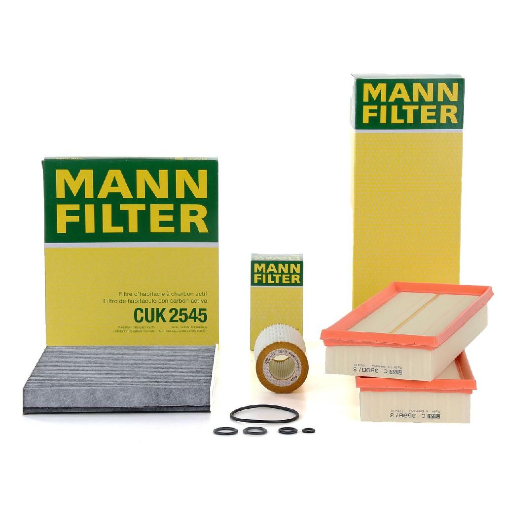 MANN-FILTER Filter, Innenraumluft CUK 2545 + Luftfilter C 3698/3-2 + Ölfilter HU 718/5 x