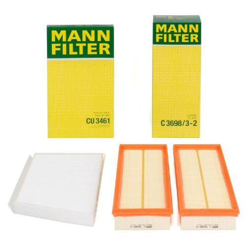 MANN-FILTER Luftfilter C 3698/3-2 + Filter, Innenraumluft CU 3461 Bild MANN-FILTER Luftfilter C 3698/3-2 + Filter, Innenraumluft CU 3461