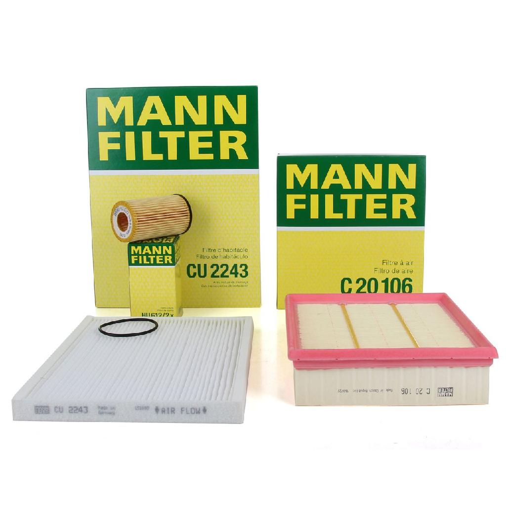 MANN-FILTER Luftfilter C 20 106 + Ölfilter HU 612/2 x + Filter, Innenraumluft CU 2243