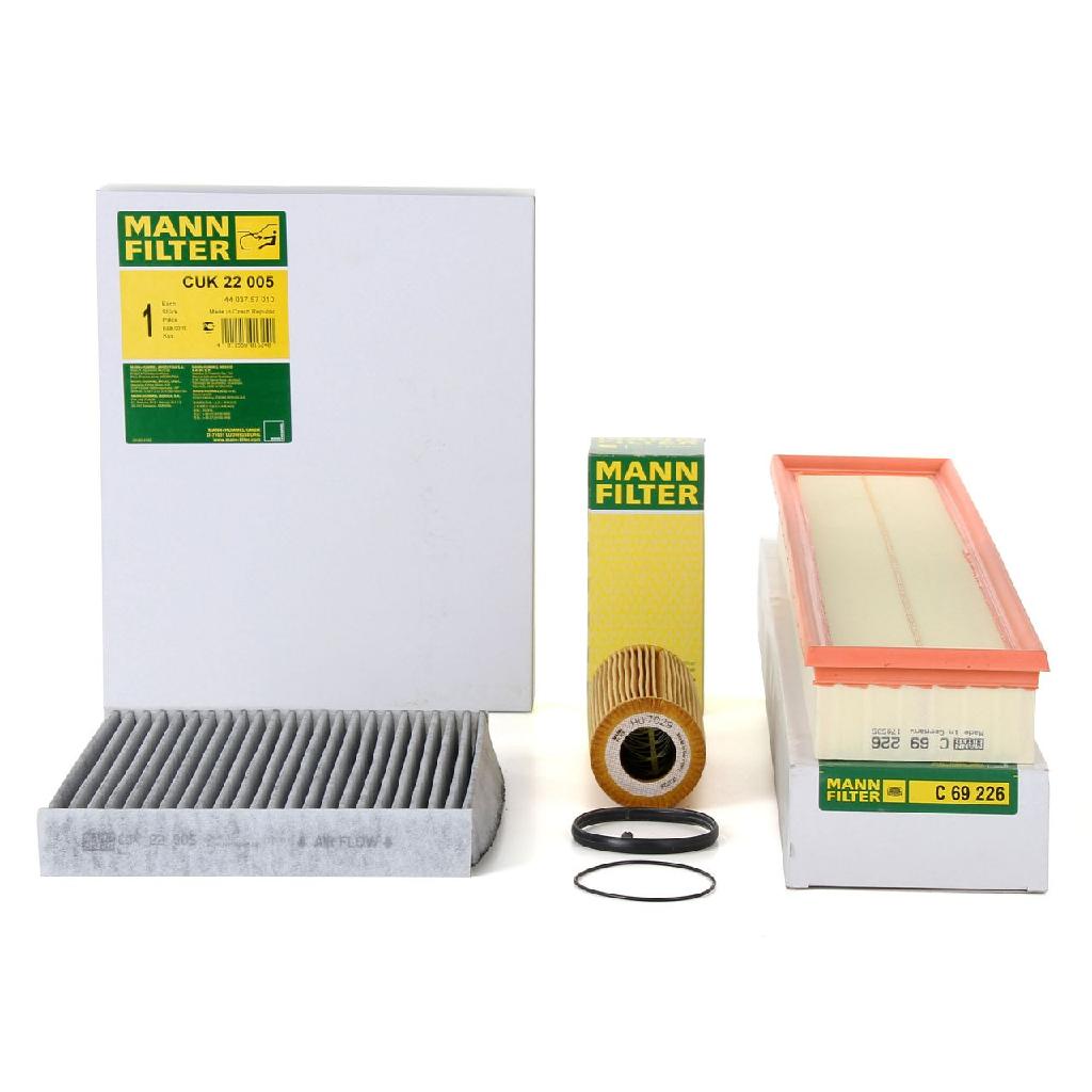 MANN-FILTER Luftfilter C 69 226 + Ölfilter HU 7029 z + Filter, Innenraumluft CUK 22 005