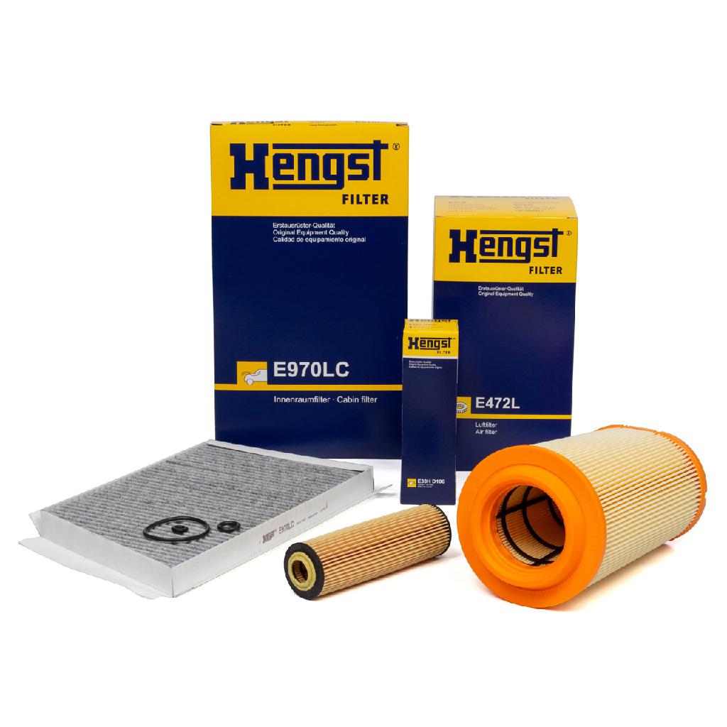 HENGST FILTER Filter, Innenraumluft E970LC + Luftfilter E472L + Ölfilter E38H D106