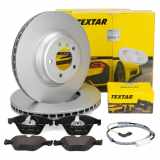 TEXTAR Bremsscheiben + Beläge + Sensor BMW 3er E90 E91 E92 335xi X1 E84 bis 03.2010 vorne