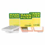 MANN-FILTER Luftfilter C 25 004 + Filter, Innenraumluft CUK 2722-2 + Luftfilter C 27 006