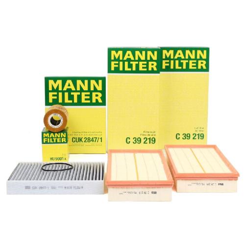 MANN-FILTER Ölfilter HU 9001 x + Filter, Innenraumluft CUK 2847/1 + Luftfilter C 39 219 Bild MANN-FILTER Ölfilter HU 9001 x + Filter, Innenraumluft CUK 2847/1 + Luftfilter C 39 219