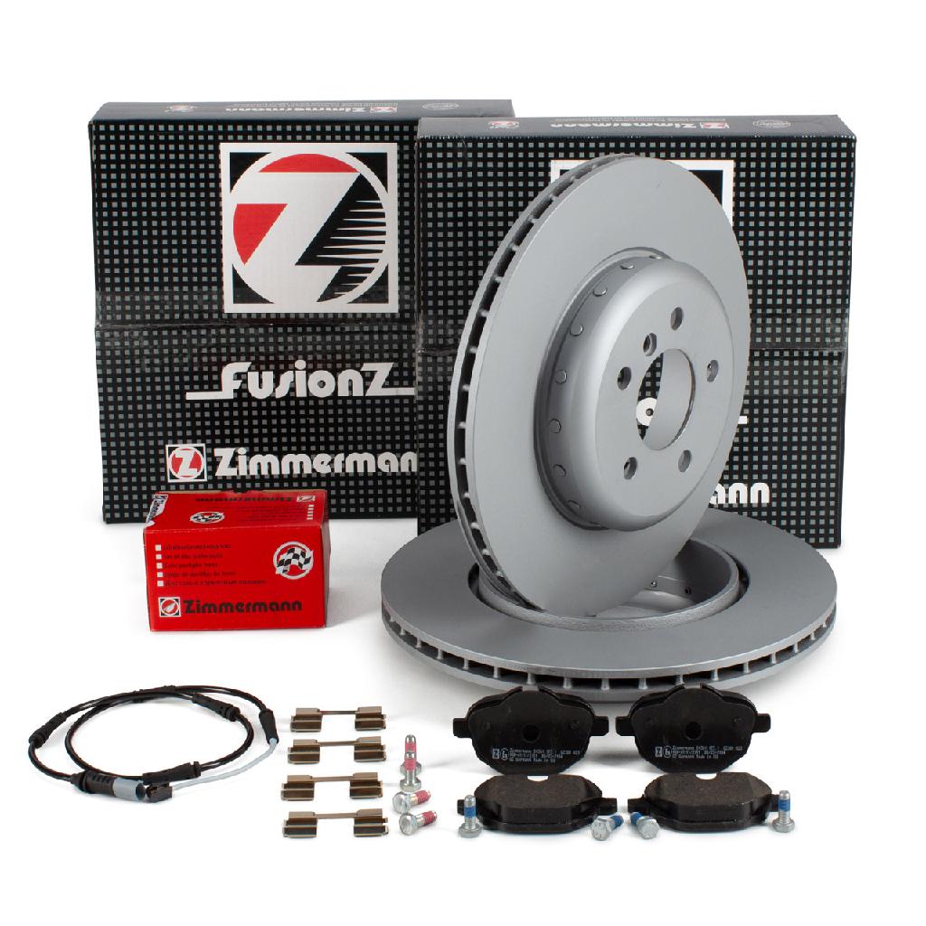 Zimmermann FORMULA F Bremsscheiben + Beläge + Sensor BMW 5er F10 528-535i 525d 530d hinten