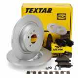 TEXTAR Bremsscheiben + Bremsbeläge + Sensor MERCEDES GLE M-Klasse W166 C262 hinten