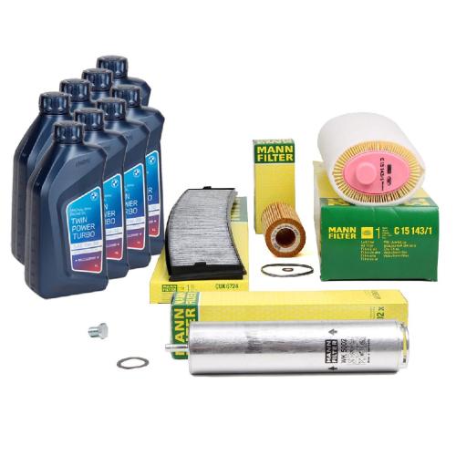 MANN Filterset 4-tlg + 8L ORIGINAL 5W30 Motoröl BMW 3er E46 330d 204 PS X3 E83 3.0d M57 Bild MANN Filterset 4-tlg + 8L ORIGINAL 5W30 Motoröl BMW 3er E46 330d 204 PS X3 E83 3.0d M57