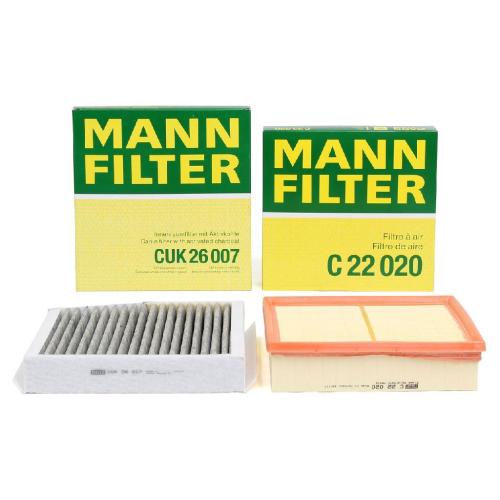 MANN-FILTER Filter, Innenraumluft CUK 26 007 + Luftfilter C 22 020 Bild MANN-FILTER Filter, Innenraumluft CUK 26 007 + Luftfilter C 22 020