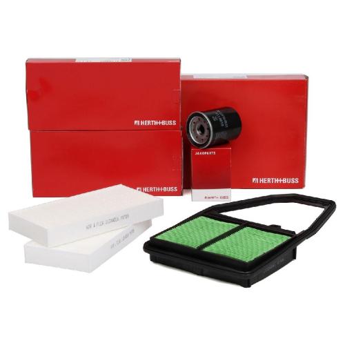 HERTH+BUSS JAKOPARTS Luftfilter J1324041 + Filter, Innenraumluft J1344006 + Ölfilter J1314018 Bild HERTH+BUSS JAKOPARTS Luftfilter J1324041 + Filter, Innenraumluft J1344006 + Ölfilter J1314018