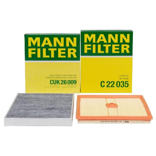 MANN Filterset Innenraum + Luftfilter VW Golf 7 AUDI A3 8V 8Y Q2 GA Leon Octavia 3 1.0 TSI Bild MANN Filterset Innenraum + Luftfilter VW Golf 7 AUDI A3 8V 8Y Q2 GA Leon Octavia 3 1.0 TSI