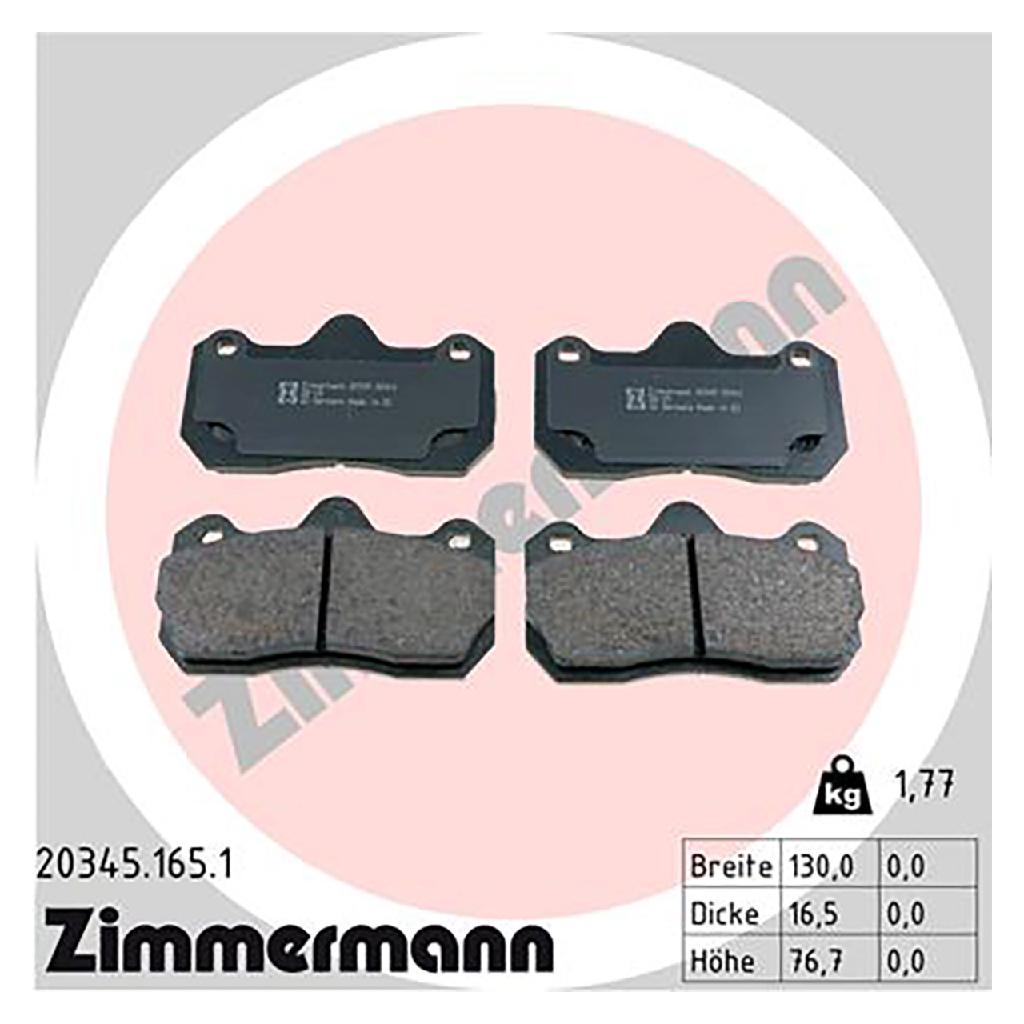 ZIMMERMANN Bremsscheibe 100.1240.20 + Bremsbelagsatz, Scheibenbremse 20345.165.1 Bild ZIMMERMANN Bremsscheibe 100.1240.20 + Bremsbelagsatz, Scheibenbremse 20345.165.1