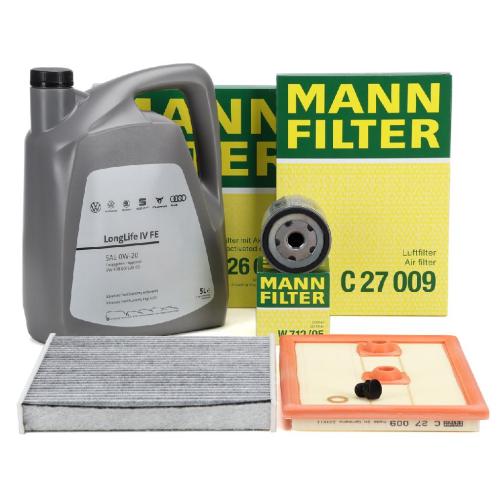 MANN Filterset + 5L ORIGINAL 0W20 Motoröl VW Golf 7 A3 8V Q2 Leon 5F Octavia 3 1.2/1.4 TSI Bild MANN Filterset + 5L ORIGINAL 0W20 Motoröl VW Golf 7 A3 8V Q2 Leon 5F Octavia 3 1.2/1.4 TSI