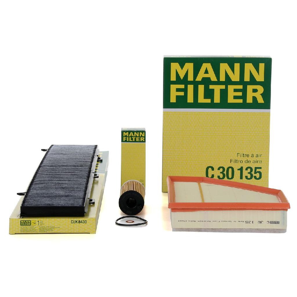 MANN-FILTER Filter, Innenraumluft CUK 8430 + Luftfilter C 30 135 + Ölfilter HU 6004 x