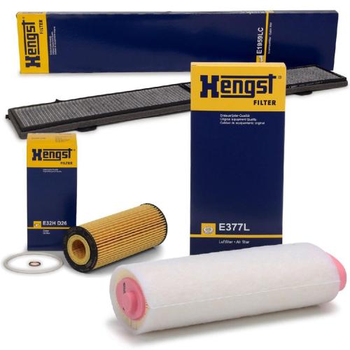HENGST FILTER Luftfilter E377L + Ölfilter E32H D26 + Filter, Innenraumluft E1959LC Bild HENGST FILTER Luftfilter E377L + Ölfilter E32H D26 + Filter, Innenraumluft E1959LC
