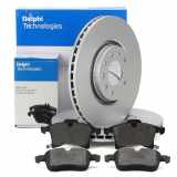 DELPHI Bremsscheibe BG3770C + Bremsbelagsatz, Scheibenbremse LP1861