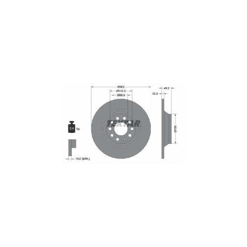 TEXTAR Bremsscheibe 92132503 + Bremsbelagsatz, Scheibenbremse 2391401 Bild TEXTAR Bremsscheibe 92132503 + Bremsbelagsatz, Scheibenbremse 2391401