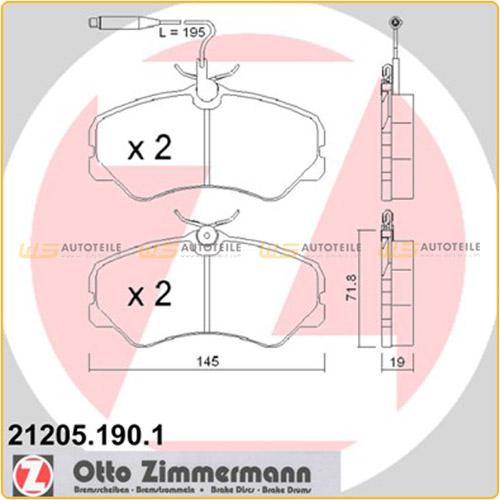 ZIMMERMANN Bremsbelagsatz, Scheibenbremse 21205.190.1 + Bremsscheibe 230.2354.20 Bild ZIMMERMANN Bremsbelagsatz, Scheibenbremse 21205.190.1 + Bremsscheibe 230.2354.20