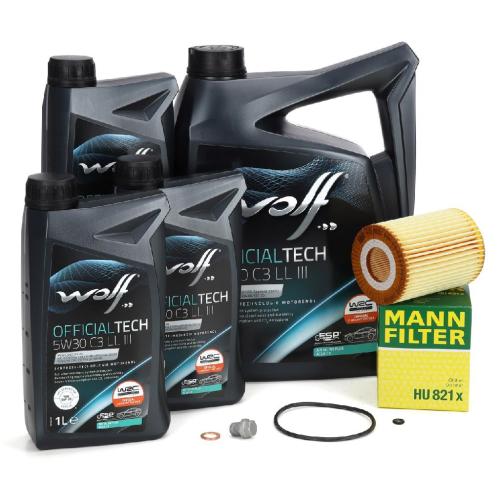 8L WOLF 5W30 C3 LL III Motoröl + MANN Ölfilter MERCEDES W203 W204 W211 W212 W221 OM642 Bild 8L WOLF 5W30 C3 LL III Motoröl + MANN Ölfilter MERCEDES W203 W204 W211 W212 W221 OM642