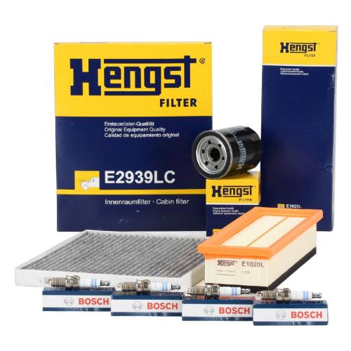 BOSCH Zündkerze 0 242 135 515 HENGST FILTER Filter, Innenraumluft E2939LC + Ölfilter H97W05 + Luftfilter E1020L Bild BOSCH Zündkerze 0 242 135 515 HENGST FILTER Filter, Innenraumluft E2939LC + Ölfilter H97W05 + Luftfilter E1020L