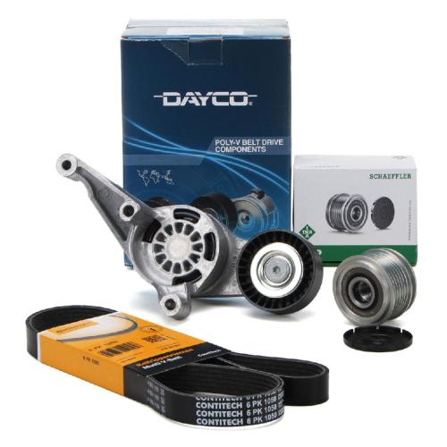DAYCO 6PK1050 Keilrippenriemen + Spanner + INA Riemenscheibe VW Golf 5 Passat 1.9/2.0 TDI Bild DAYCO 6PK1050 Keilrippenriemen + Spanner + INA Riemenscheibe VW Golf 5 Passat 1.9/2.0 TDI