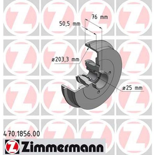 ZIMMERMANN Bremstrommel 470.1856.00 + Bremsbackensatz 10990.158.2 Bild ZIMMERMANN Bremstrommel 470.1856.00 + Bremsbackensatz 10990.158.2