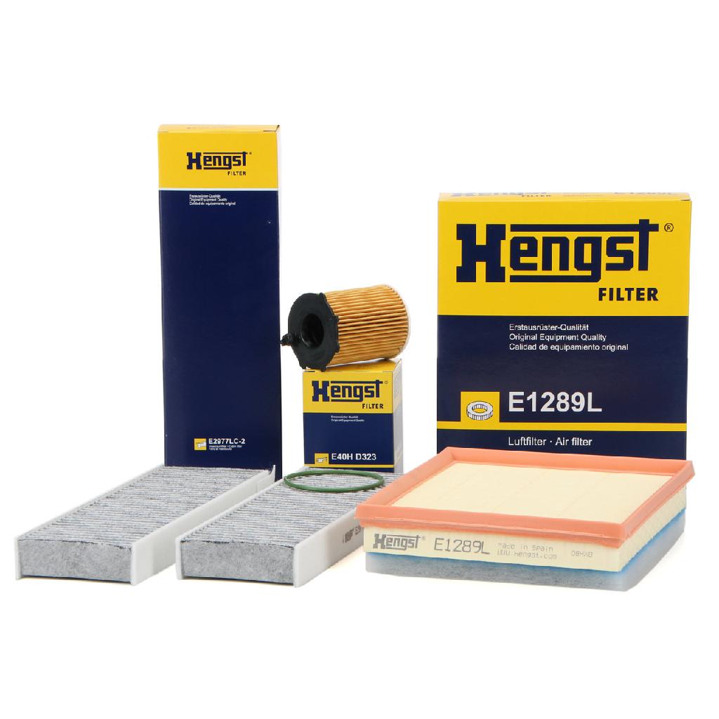 HENGST FILTER Ölfilter E40H D323 + Filter, Innenraumluft E2977LC-2 + Luftfilter E1289L