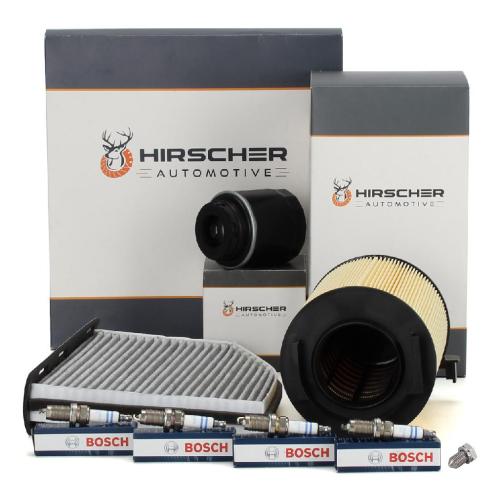 HIRSCHER Filterset + 4x BOSCH Zündkerze VW Golf 6 Passat B6 B7 Tiguan Touran 1.2/1.4 TSI Bild HIRSCHER Filterset + 4x BOSCH Zündkerze VW Golf 6 Passat B6 B7 Tiguan Touran 1.2/1.4 TSI