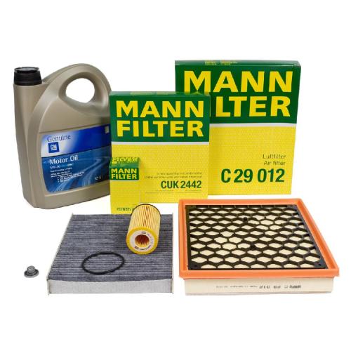 MANN Filterset + 5L ORIGINAL 5W30 Motoröl dexos2 OPEL Insignia A 1.4 / LPG 1.6 Turbo Bild MANN Filterset + 5L ORIGINAL 5W30 Motoröl dexos2 OPEL Insignia A 1.4 / LPG 1.6 Turbo