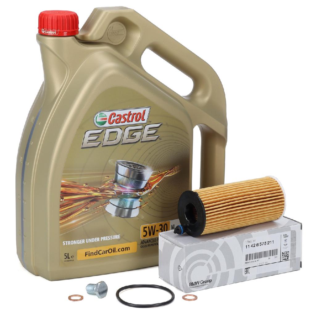 5L CASTROL EDGE 5W-30 M LL-04 Motoröl + ORIGINAL Ölfilter BMW F20/21 F22/23 F30/31 B37 B38