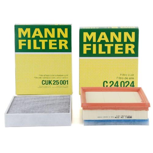 MANN-FILTER Luftfilter C 24 024 + Filter, Innenraumluft CUK 25 001 Bild MANN-FILTER Luftfilter C 24 024 + Filter, Innenraumluft CUK 25 001