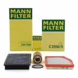 MANN-FILTER Filter, Innenraumluft CUK 3360 + Luftfilter C 2558/5 + Ölfilter HU 719/5 x