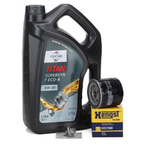 5L FUCHS TITAN SUPERSYN F ECO-B 5W20 Motoröl Öl + HENGST H315W Ölfilter FORD MAZDA VOLVO Bild 5L FUCHS TITAN SUPERSYN F ECO-B 5W20 Motoröl Öl + HENGST H315W Ölfilter FORD MAZDA VOLVO