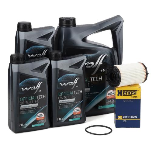6L WOLF 0W20 LL FE Motoröl + HENGST Ölfilter AUDI S4 RS4 S5 RS5 A6 C8 Q5 Q7 2.9/3.0 TFSI Bild 6L WOLF 0W20 LL FE Motoröl + HENGST Ölfilter AUDI S4 RS4 S5 RS5 A6 C8 Q5 Q7 2.9/3.0 TFSI