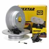 TEXTAR Bremsscheiben + Beläge + Wako MERCEDES W211 S211 W212 S212 C218 X218 hinten