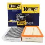 HENGST FILTER Ölfilter H335W + Filter, Innenraumluft E2974LC01 + Luftfilter E1023L