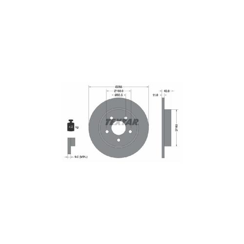 TEXTAR Bremsscheibe 92133703 + Bremsbelagsatz, Scheibenbremse 2413701 Bild TEXTAR Bremsscheibe 92133703 + Bremsbelagsatz, Scheibenbremse 2413701