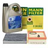 MANN Filterset + 5L ORIGINAL 5W30 Motoröl dexos2 OPEL Mokka / X (J13) 1.4 1.6 1.8