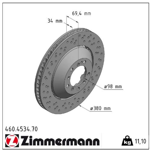 Zimmermann FORMULA Z Bremsscheiben + Beläge PORSCHE 718 Boxster Spyder Cayman GT4 vorne Bild Zimmermann FORMULA Z Bremsscheiben + Beläge PORSCHE 718 Boxster Spyder Cayman GT4 vorne