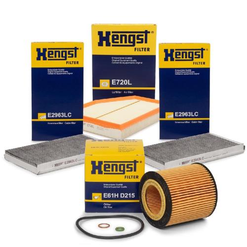 HENGST FILTER Luftfilter E720L + Ölfilter E61H D215 + Filter, Innenraumluft E2963LC Bild HENGST FILTER Luftfilter E720L + Ölfilter E61H D215 + Filter, Innenraumluft E2963LC