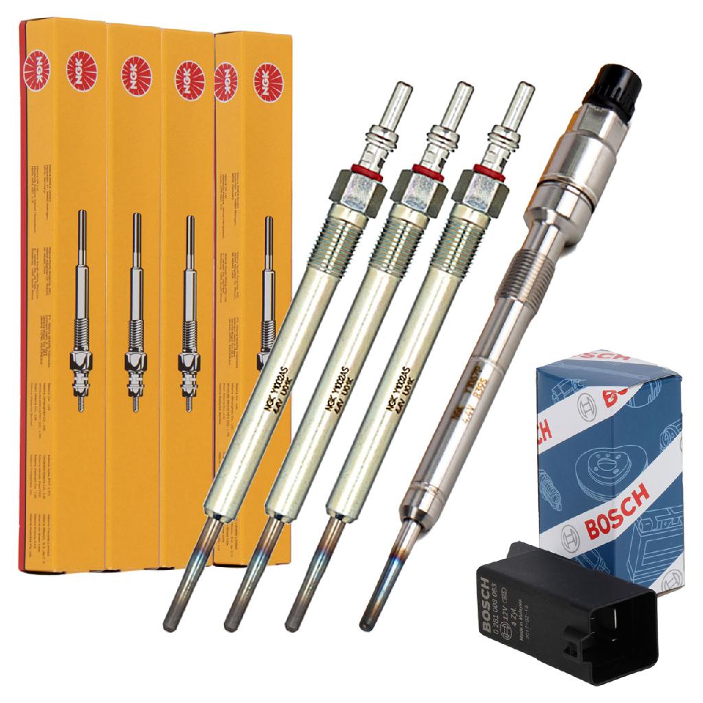 NGK Glühkerze 8888 + Glühkerze 91383 BOSCH Steuergerät, Glühzeit 0 281 003 083