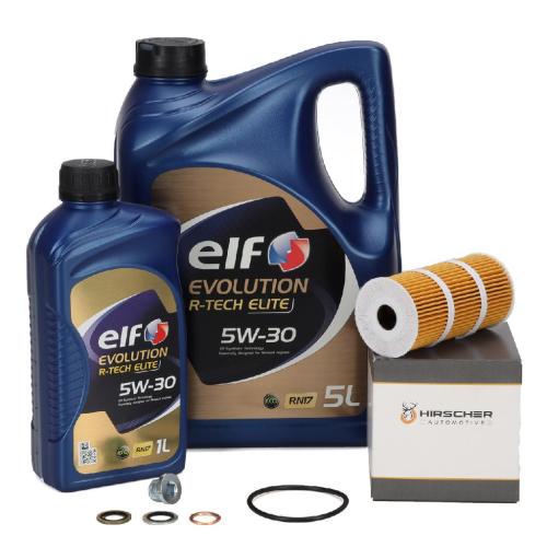 6L elf Evolution R-TECH ELITE 5W30 Motoröl + HIRSCHER Ölfilter RENAULT 152093920R Bild 6L elf Evolution R-TECH ELITE 5W30 Motoröl + HIRSCHER Ölfilter RENAULT 152093920R