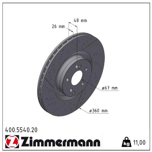 ZIMMERMANN Bremsscheiben + Beläge + Sensor MERCEDES GLC C253 X253 63 AMG hinten Bild ZIMMERMANN Bremsscheiben + Beläge + Sensor MERCEDES GLC C253 X253 63 AMG hinten