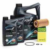MANN-FILTER Ölfilter HU 718/1 k WOLF Motoröl 1051682 + Motoröl 1051683