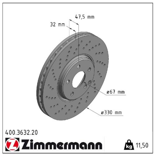 ZIMMERMANN Bremsscheiben + Beläge + Wako MERCEDES W211 S211 W220 4-matic vorne Bild ZIMMERMANN Bremsscheiben + Beläge + Wako MERCEDES W211 S211 W220 4-matic vorne