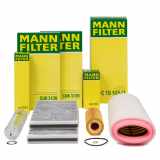 MANN-FILTER Kraftstofffilter WK 5002 + Filter, Innenraumluft CUK 3139 + Luftfilter C 15 105/1 + Ölfilter HU 722 x